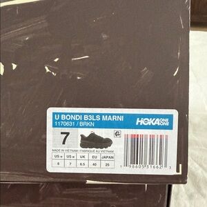 Hoka One One U Bondi B3LS Marni Sneakers - Black